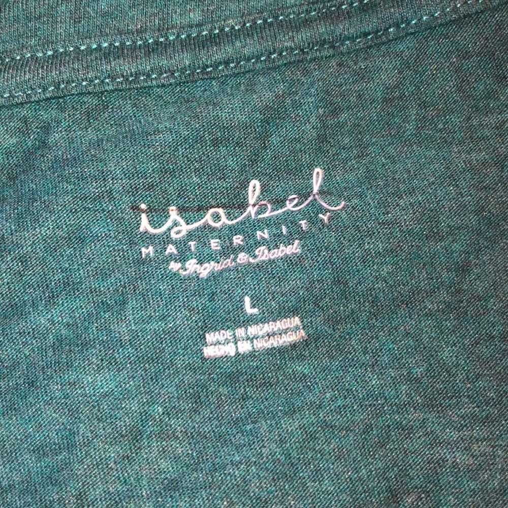 Isabel Maternity Green Relaxed Top Blouse Large - Picture 4 of 4